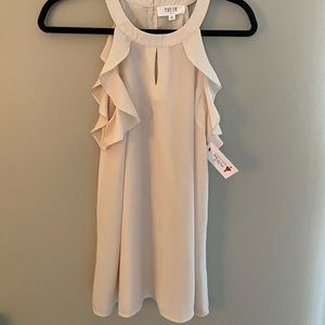 Taupe sleeveless blouse